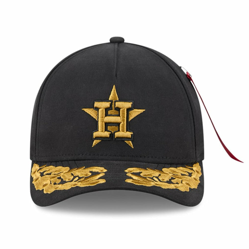 Houston Astros x Alpha Industries A-Frame 9FORTY Adjustable Hat - Black | New Era