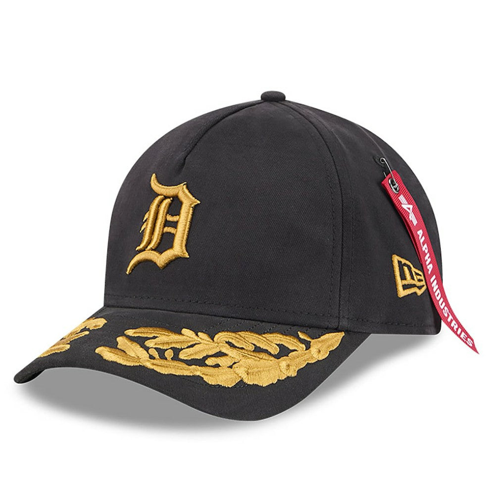 Detroit Tigers x Alpha Industries A-Frame 9FORTY Adjustable Hat - Black | New Era