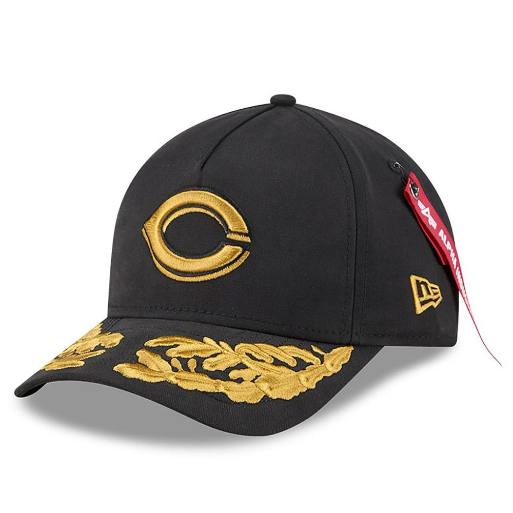 Cincinnati Reds x Alpha Industries A-Frame 9FORTY Adjustable Hat - Black | New Era