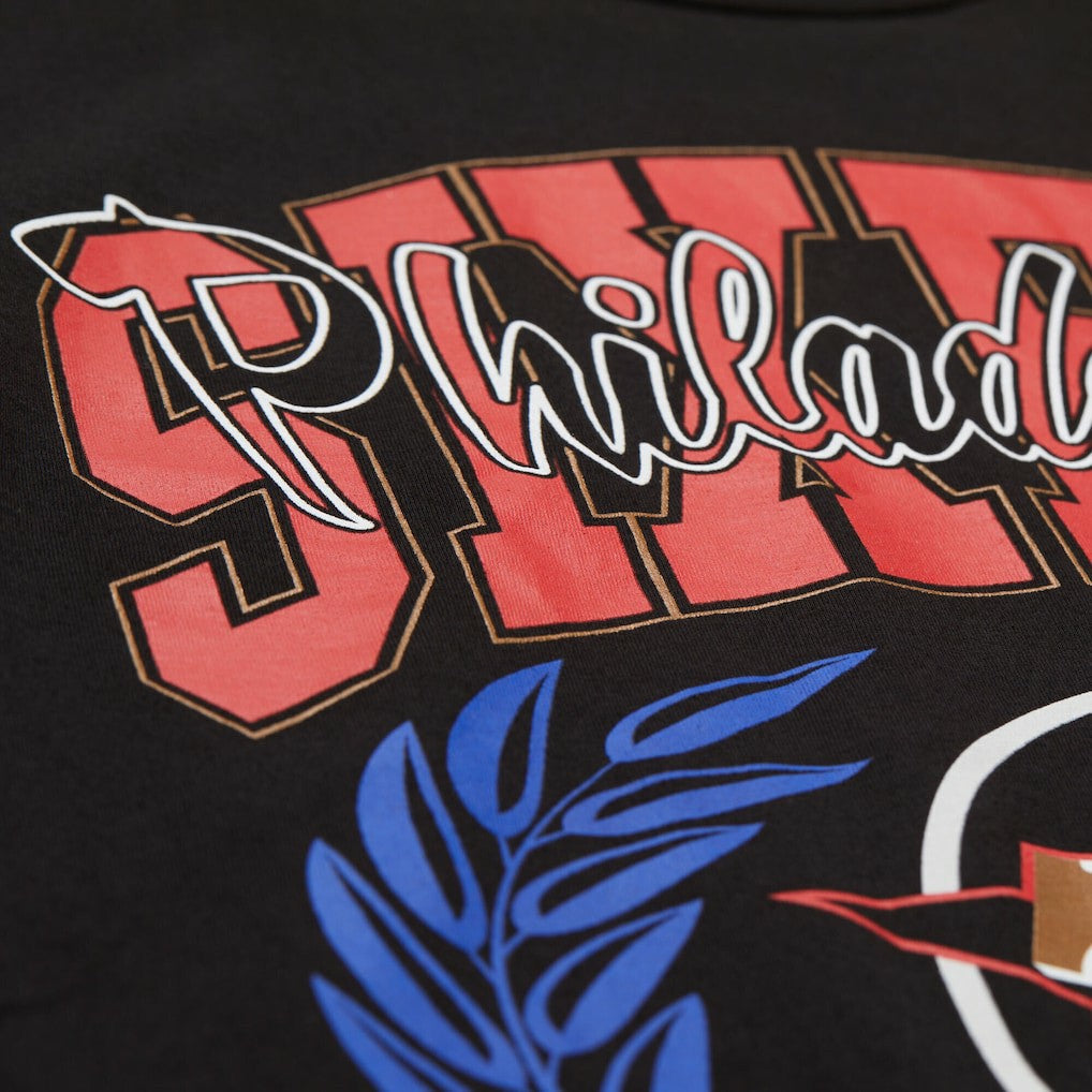 Philadelphia 76ers NBA x Michelob Ultra Rewind II T-Shirt - Black | Mitchell & Ness for sale