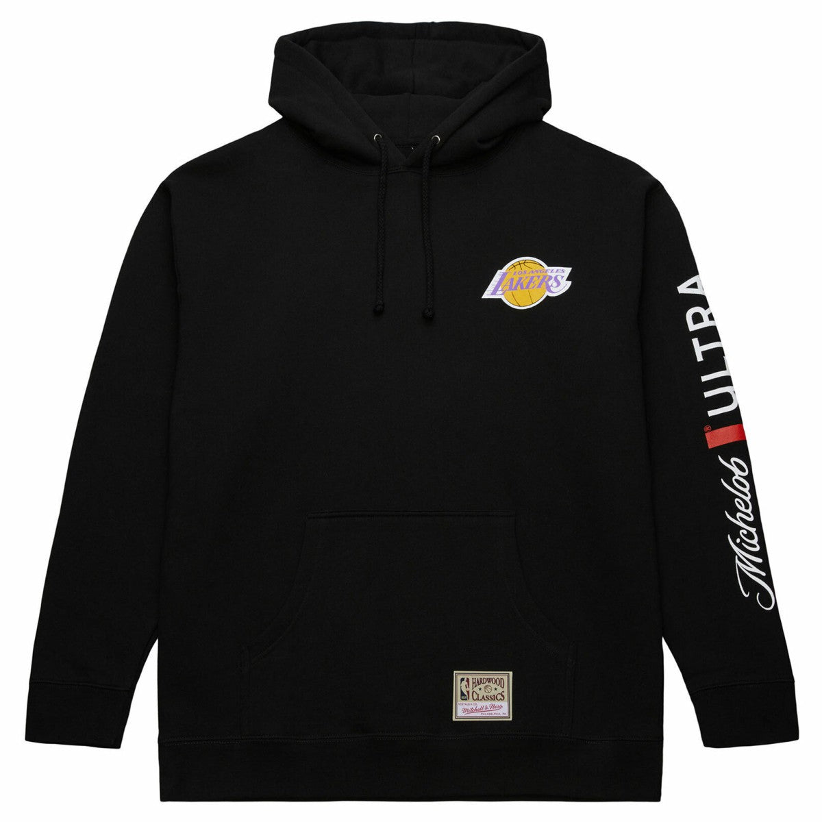 Los Angeles Lakers NBA x Michelob Ultra Swish & Sip Pullover Hoodie - Black | Mitchell & Ness on sale