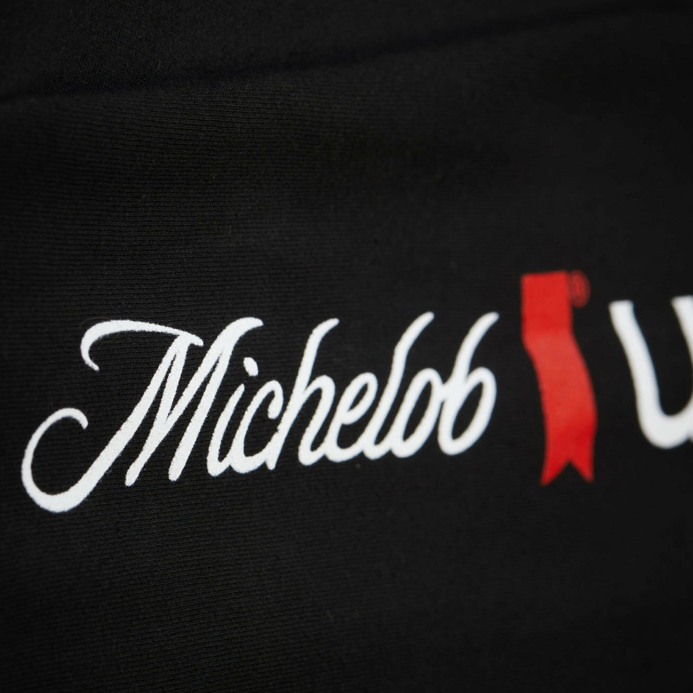 Los Angeles Lakers NBA x Michelob Ultra Swish & Sip Pullover Hoodie - Black | Mitchell & Ness on sale