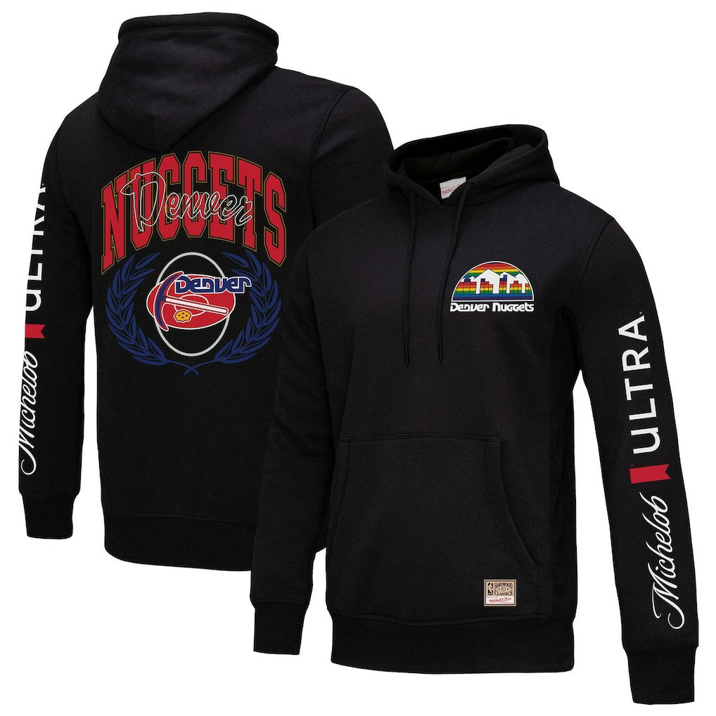 Denver Nuggets NBA x Michelob Ultra Swish & Sip Pullover Hoodie sale - Black | Mitchell & Ness for sale