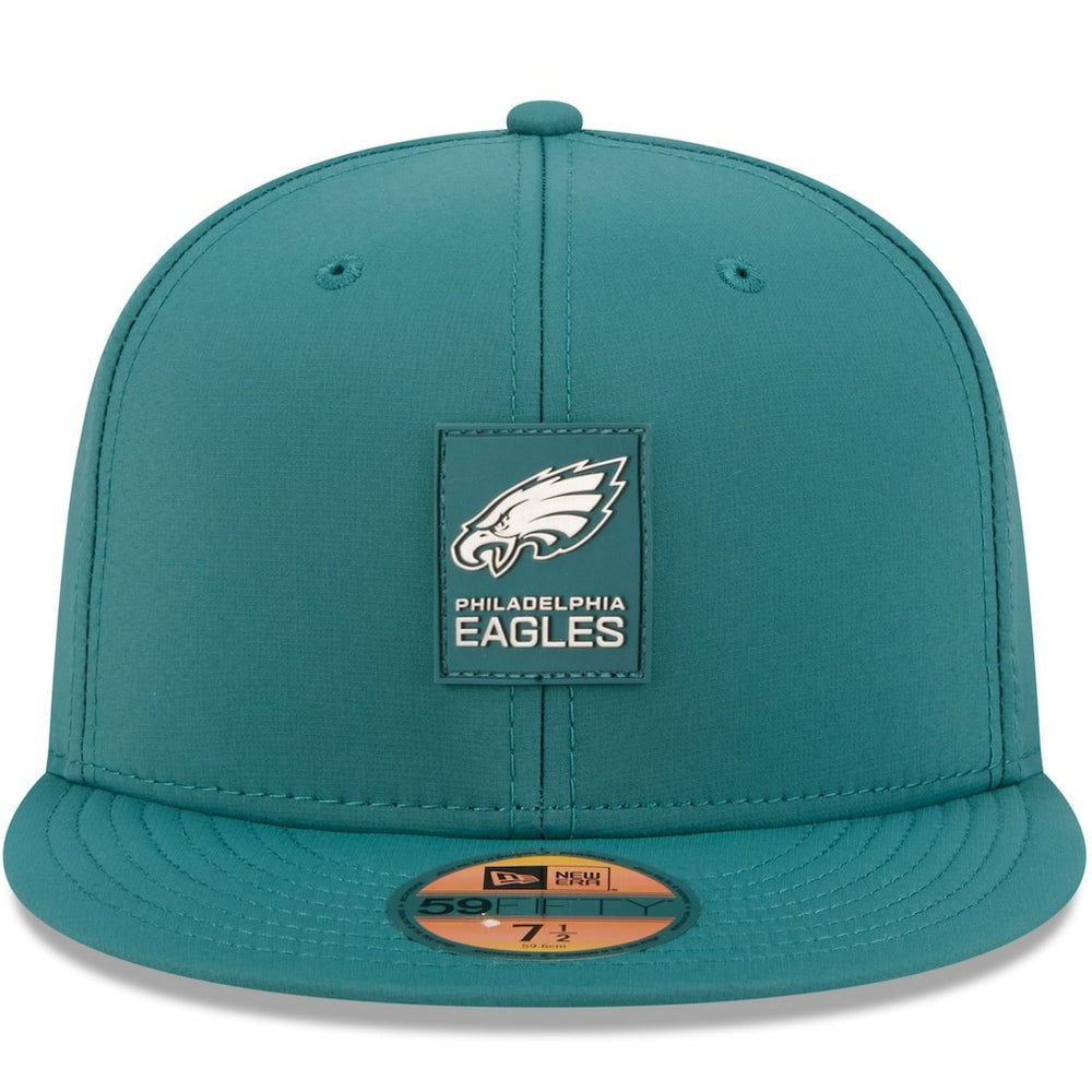 Philadelphia Eagles New Era 2025 Sideline 59FIFTY Fitted Hat - Midnight Green for sale