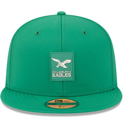Philadelphia Eagles New Era 2025 Sideline Throwback 59FIFTY Fitted Hat - Kelly Green on sale