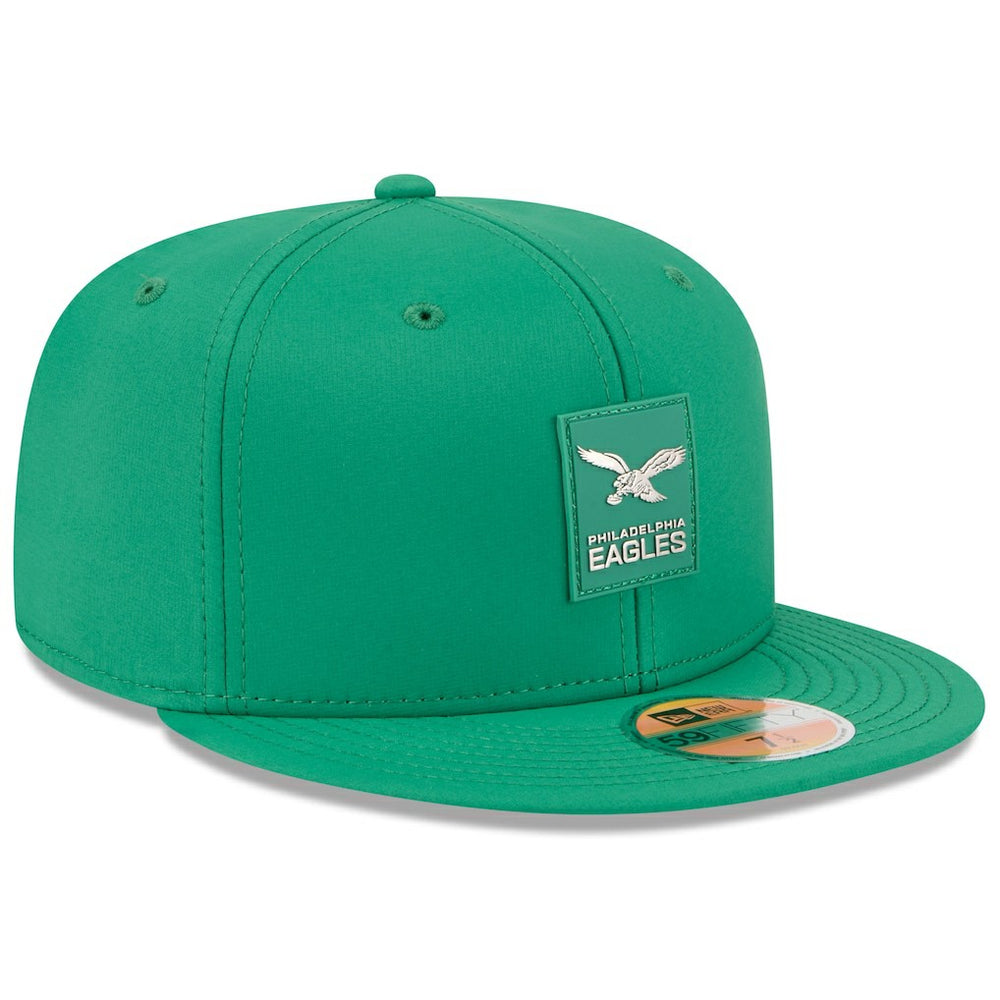 Philadelphia Eagles New Era 2025 Sideline Throwback 59FIFTY Fitted Hat - Kelly Green on sale