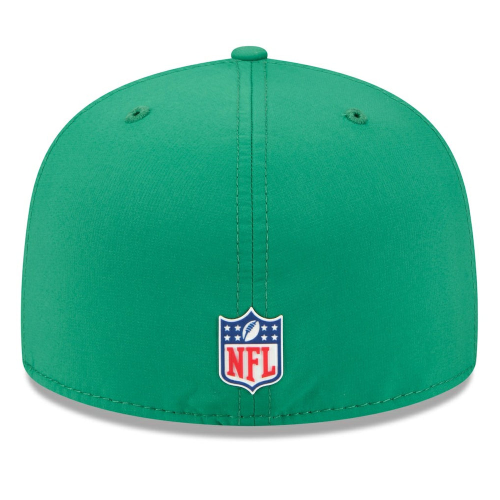 Philadelphia Eagles New Era 2025 Sideline Throwback 59FIFTY Fitted Hat - Kelly Green on sale