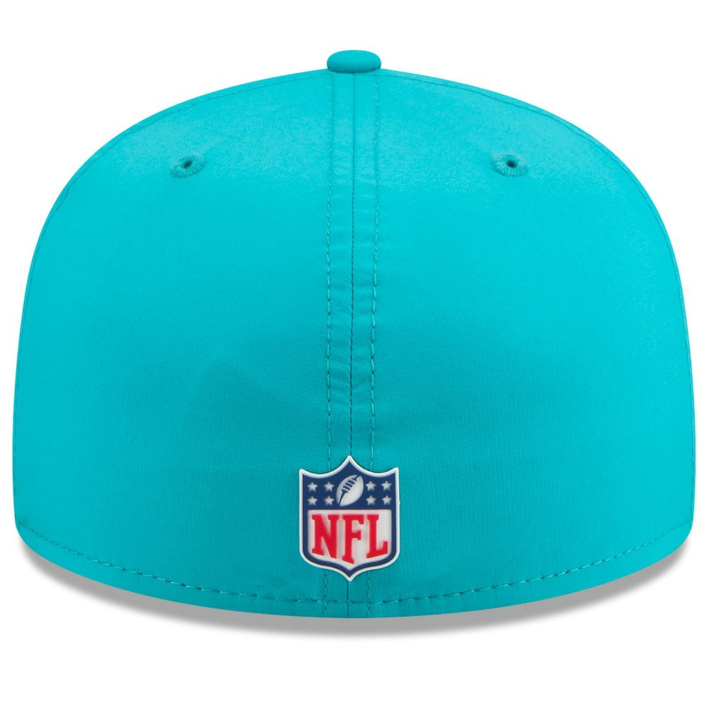 Miami Dolphins New Era 2025 Sideline 59FIFTY Fitted Hat - Aqua outlet