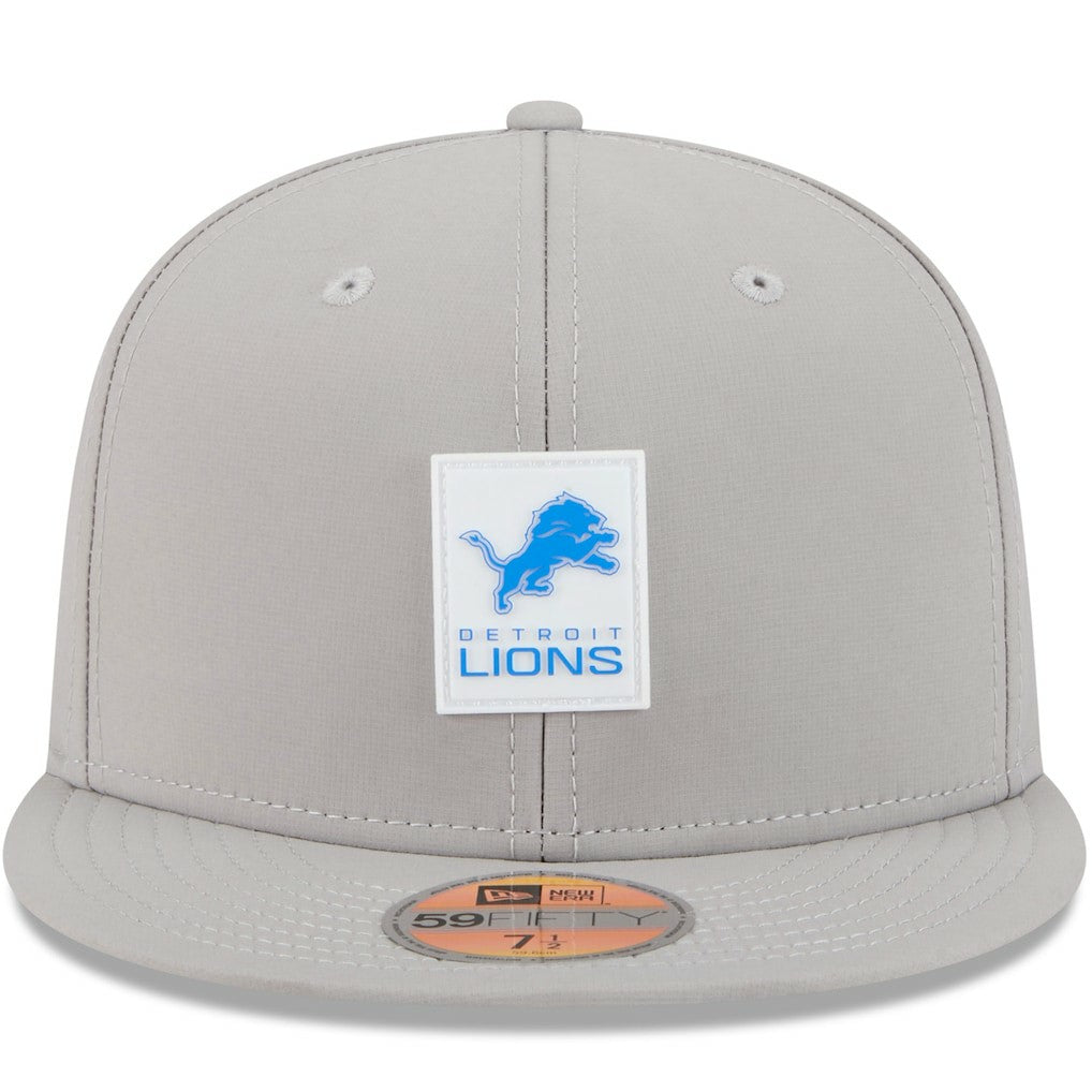 Detroit Lions New Era 2025 Sideline 59FIFTY Fitted Hat - Gray for sale