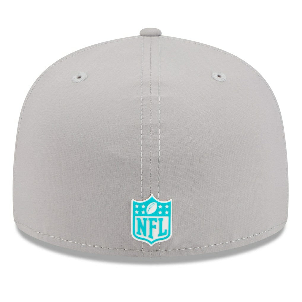 Miami Dolphins New Era 2025 Sideline 59FIFTY Fitted Hat - Gray on sale