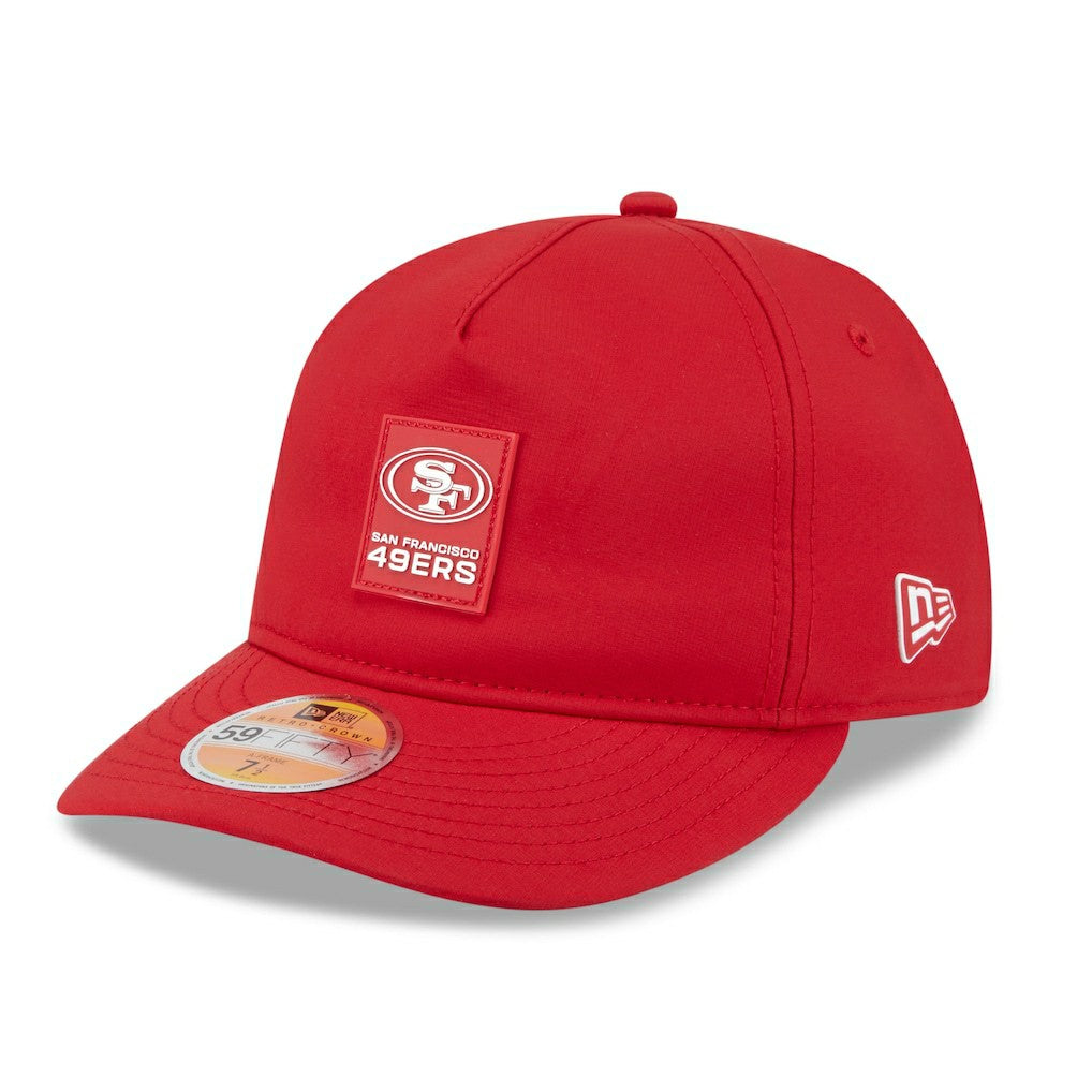 San Francisco 49ers New Era 2025 Sideline Retro Crown 59FIFTY Fitted Hat - Scarlet for sale