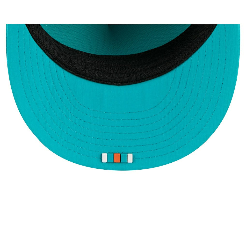 Miami Dolphins New Era 2025 Sideline Retro Crown 59FIFTY Fitted Hat - Aqua online