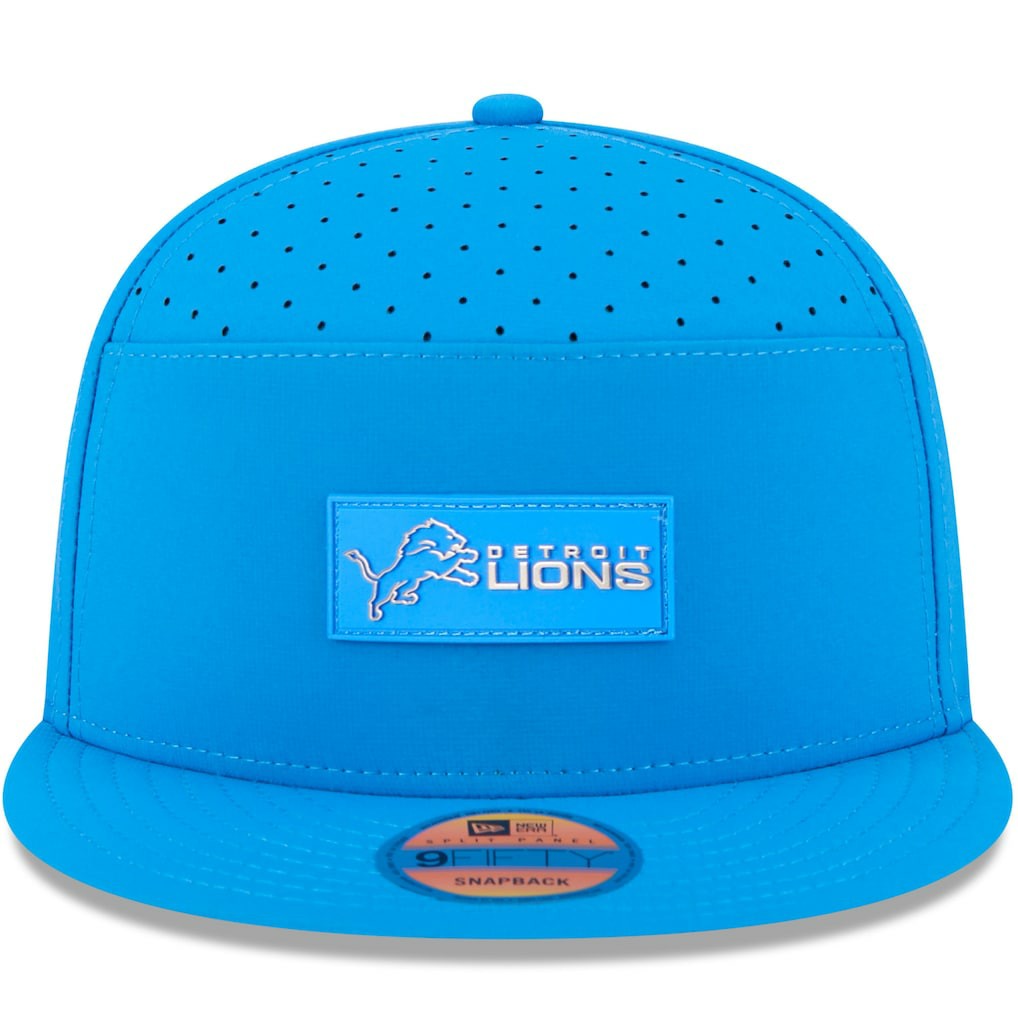 Detroit Lions New Era 2025 Sideline Split Panel 9FIFTY Snapback Hat - Blue sale