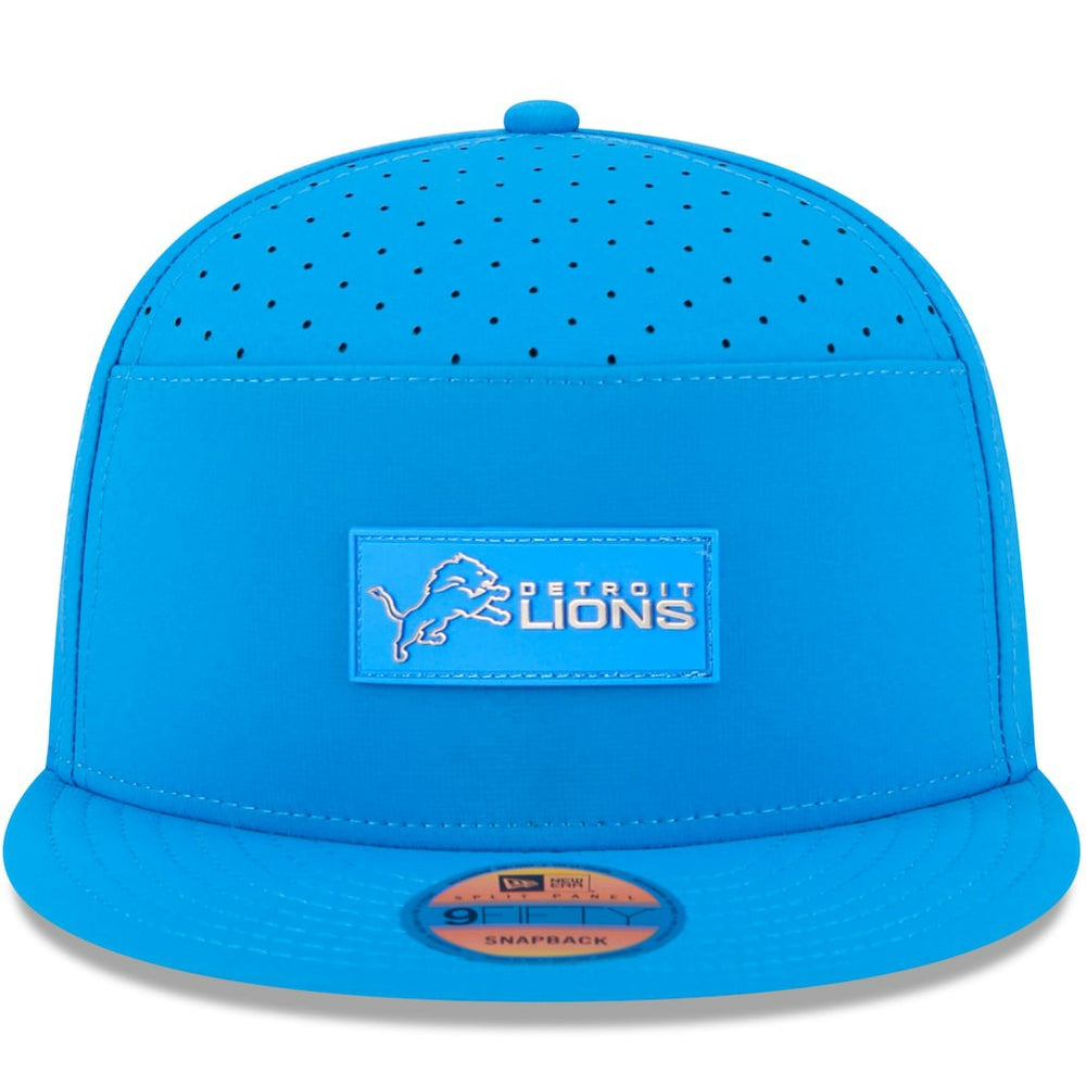 Detroit Lions New Era 2025 Sideline Split Panel 9FIFTY Snapback Hat - Blue sale