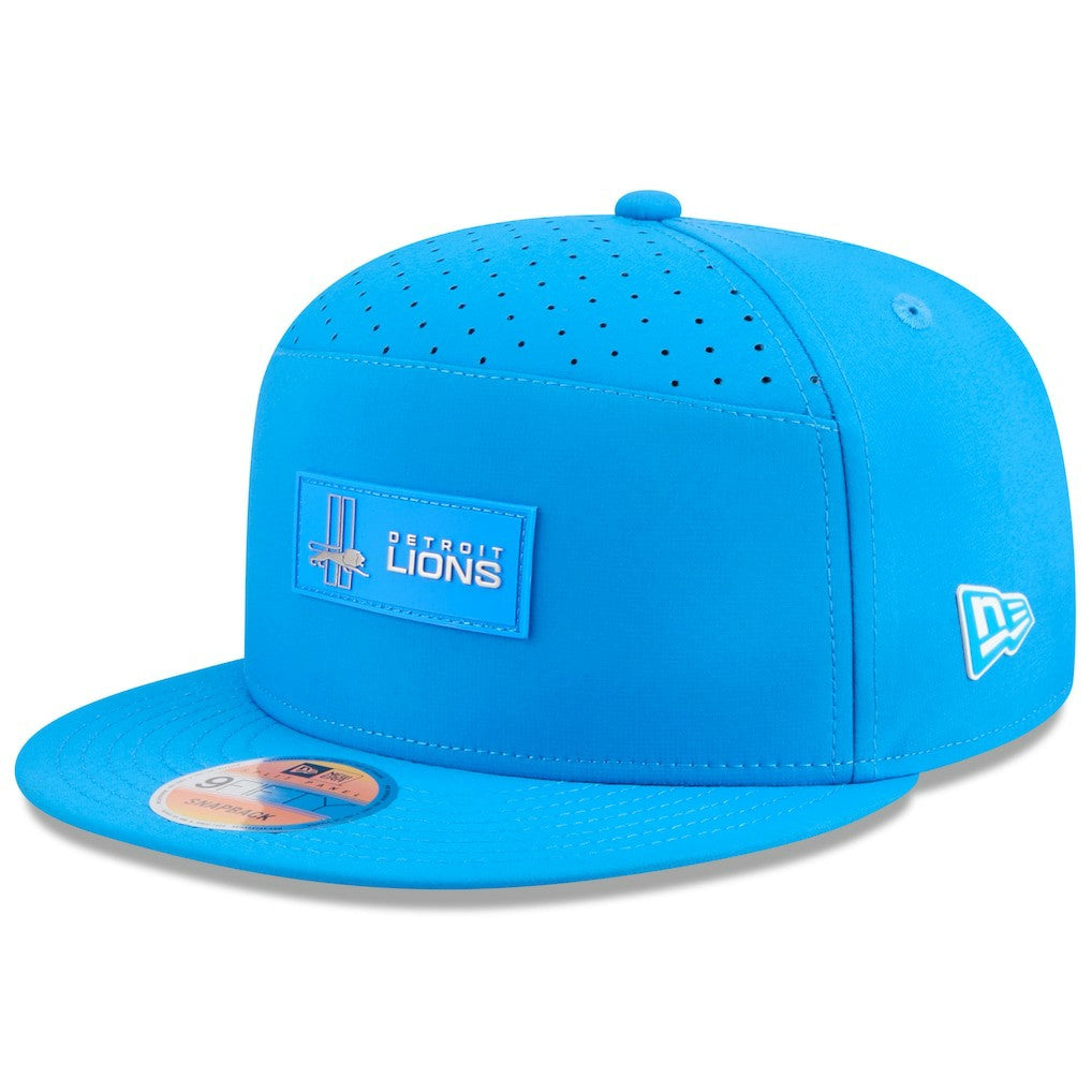 Detroit Lions New Era 2025 Sideline Throwback Split Panel 9FIFTY Snapback Hat - Blue discount