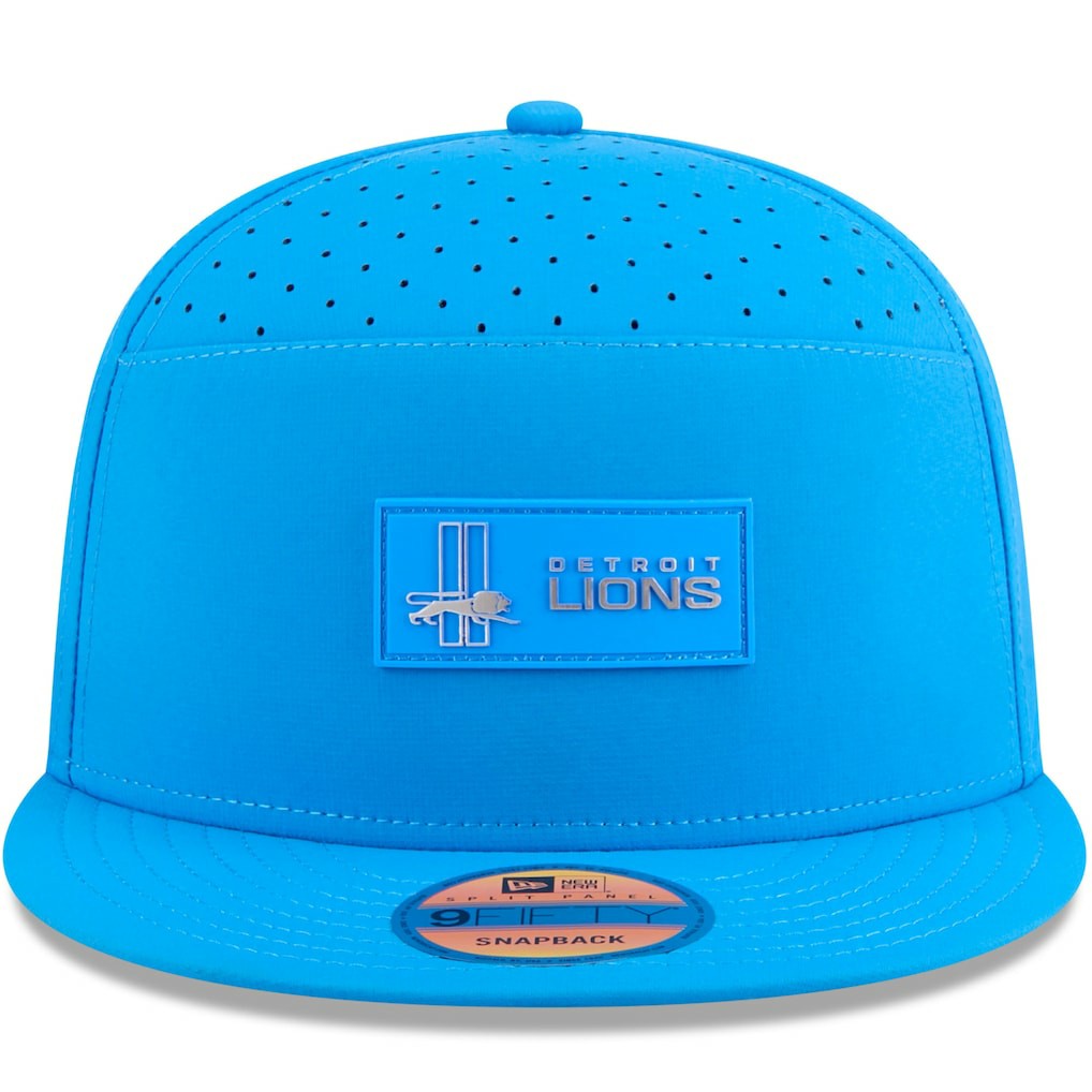 Detroit Lions New Era 2025 Sideline Throwback Split Panel 9FIFTY Snapback Hat - Blue discount