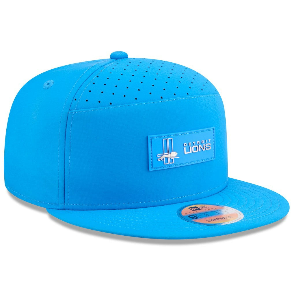 Detroit Lions New Era 2025 Sideline Throwback Split Panel 9FIFTY Snapback Hat - Blue discount
