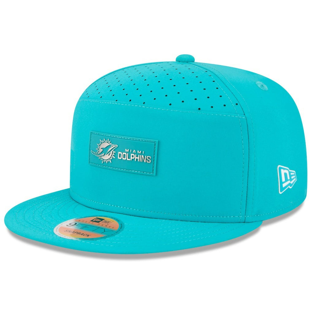 Miami Dolphins New Era 2025 Sideline Split Panel 9FIFTY Snapback Hat - Aqua online