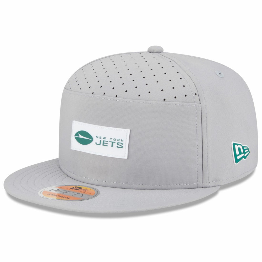 New York Jets New Era 2025 Sideline Split Panel 9FIFTY Snapback Hat - Gray discount