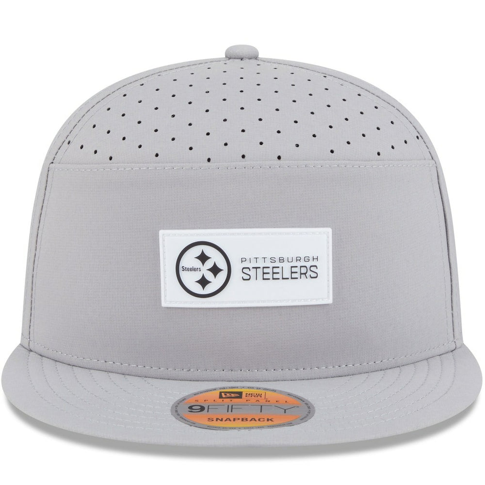Pittsburgh Steelers New Era 2025 Sideline Split Panel 9FIFTY Snapback Hat - Gray sale