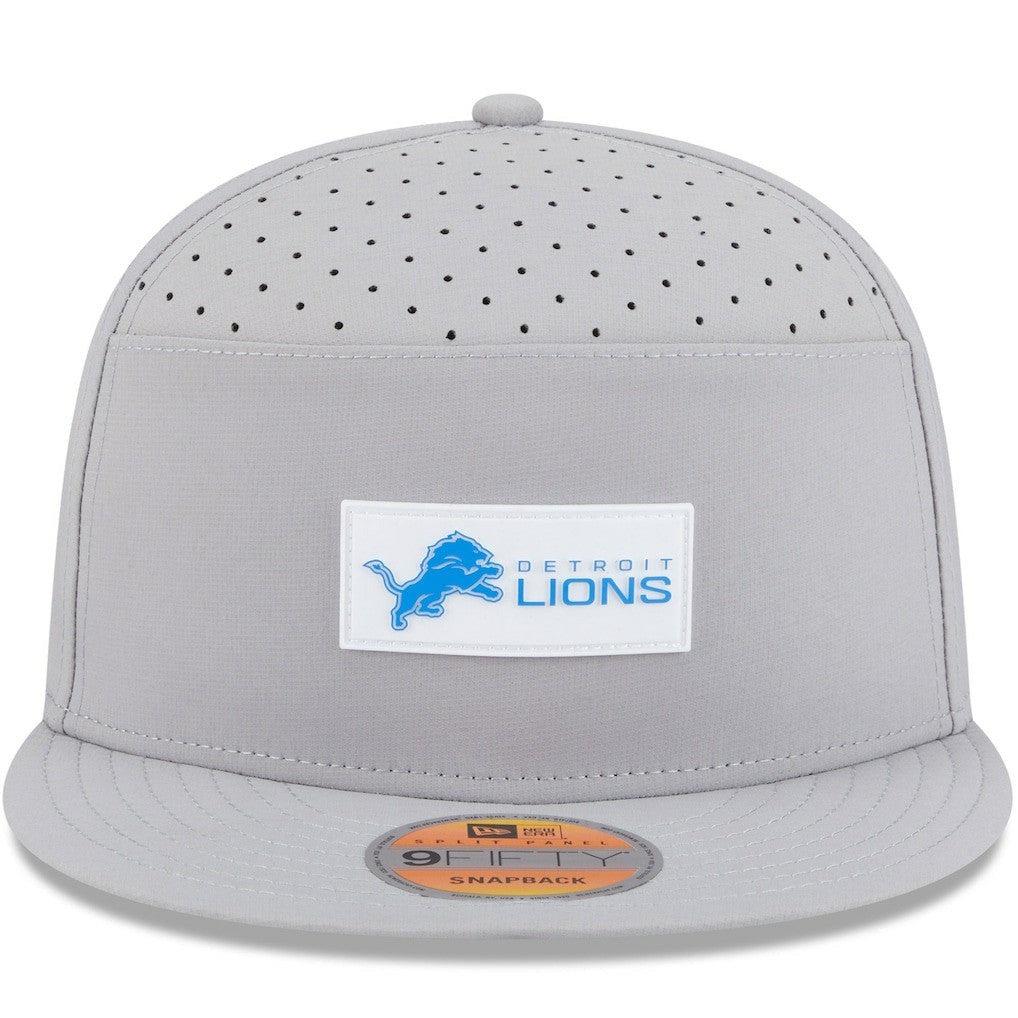 Detroit Lions New Era 2025 Sideline Split Panel 9FIFTY Snapback Hat - Gray outlet