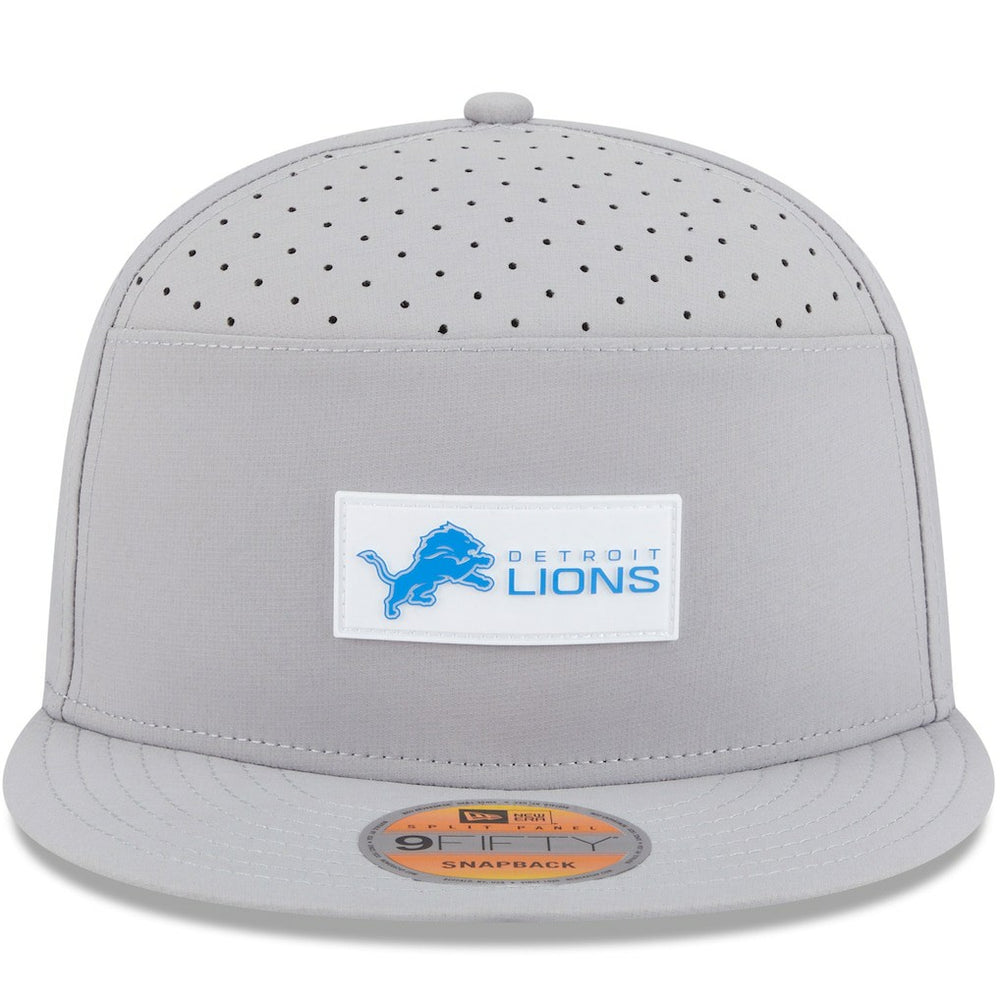 Detroit Lions New Era 2025 Sideline Split Panel 9FIFTY Snapback Hat - Gray outlet