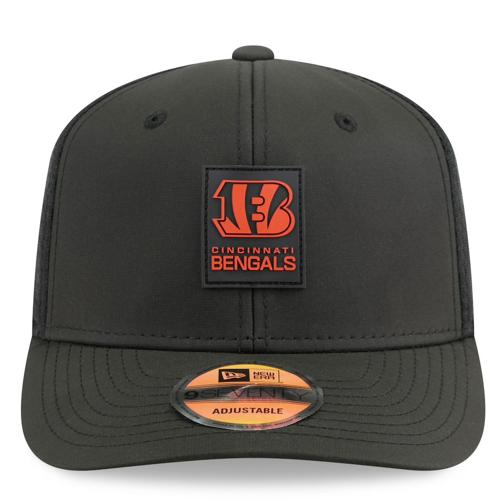 Cincinnati Bengals New Era 2025 Sideline 9SEVENTY Trucker Adjustable Hat - Black cheap