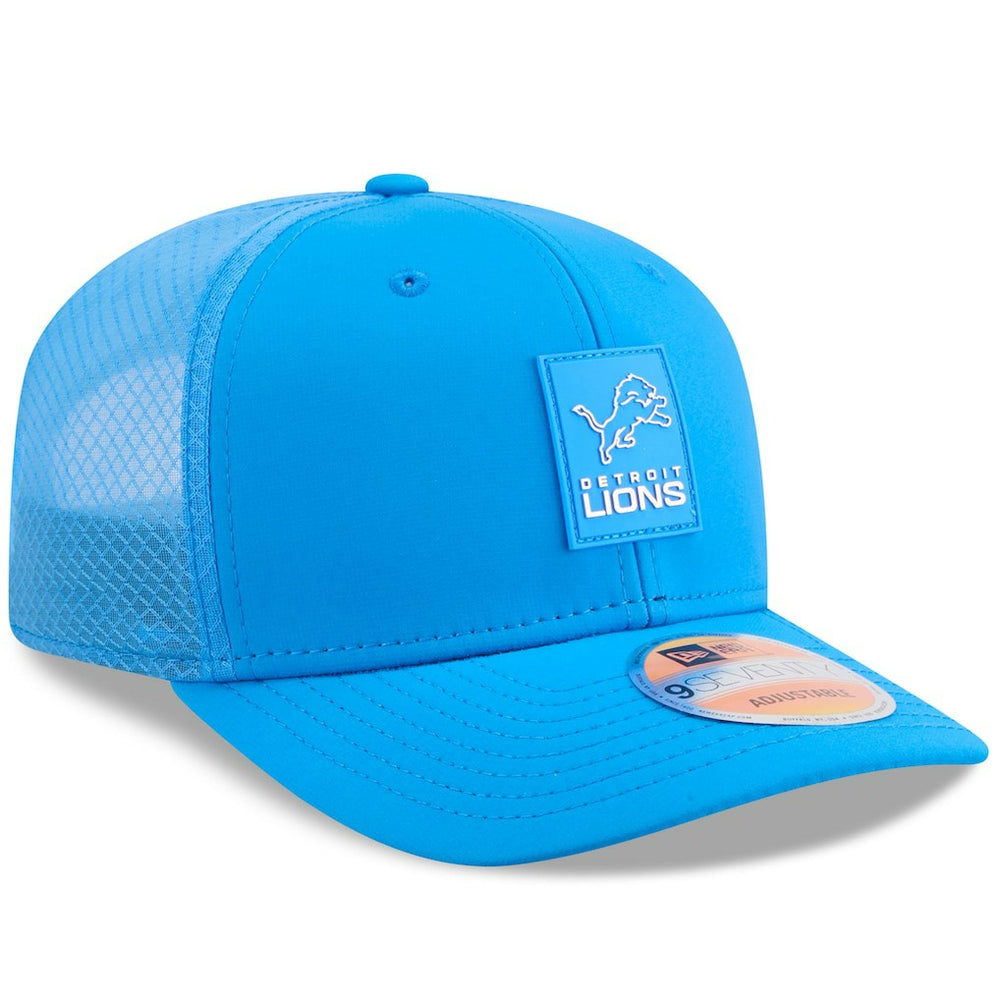 Detroit Lions New Era 2025 Sideline 9SEVENTY Trucker Adjustable Hat - Blue for sale