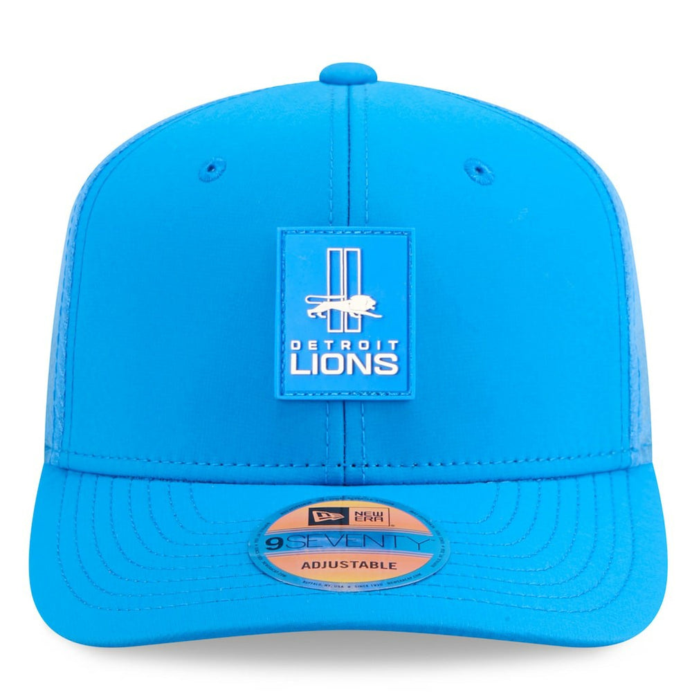 Detroit Lions New Era 2025 Sideline Throwback 9SEVENTY Trucker Adjustable Hat - Blue cheap
