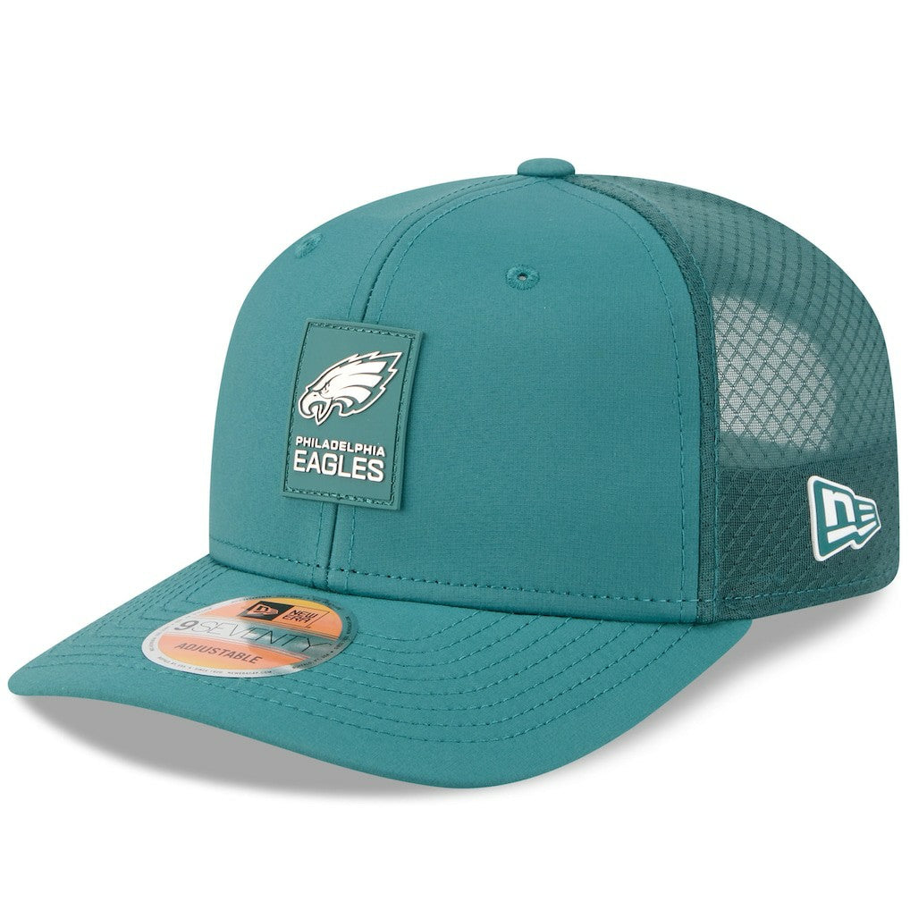 Philadelphia Eagles New Era 2025 Sideline 9SEVENTY Trucker Adjustable Hat - Green on sale