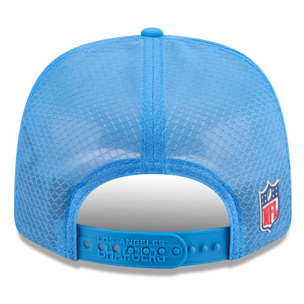 Los Angeles Chargers New Era 2025 Sideline 9SEVENTY Trucker Adjustable Hat - Powder Blue on sale