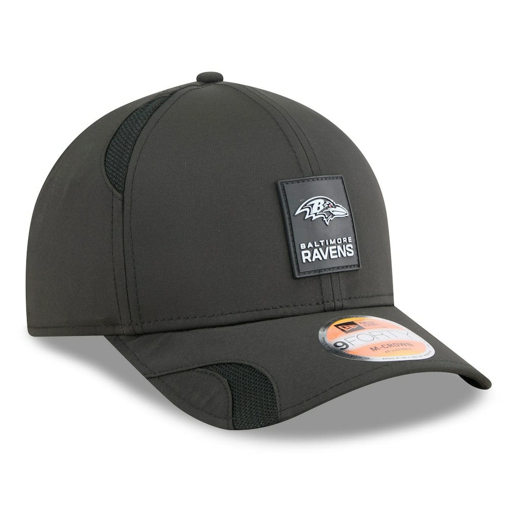 Baltimore Ravens New Era 2025 Sideline M-Crown 9FORTY Adjustable Hat - Black on sale