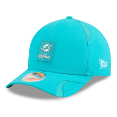 Miami Dolphins New Era 2025 Sideline M-Crown 9FORTY Adjustable Hat - Aqua on sale