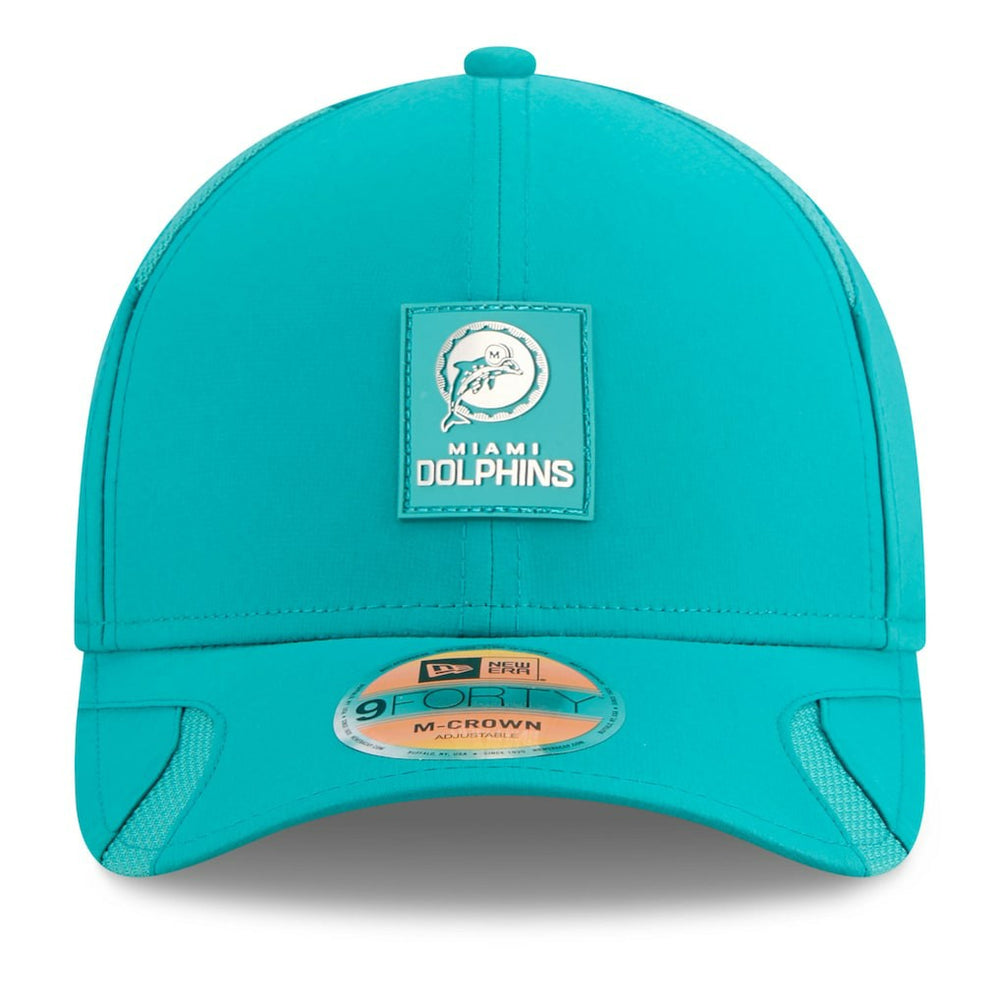 Miami Dolphins New Era 2025 Sideline Throwback M-Crown 9FORTY Adjustable Hat - Aqua on sale