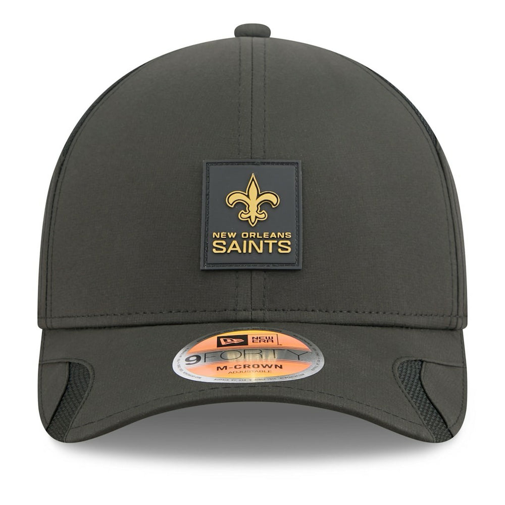 New Orleans Saints New Era 2025 Sideline M-Crown 9FORTY Adjustable Hat - Black on sale