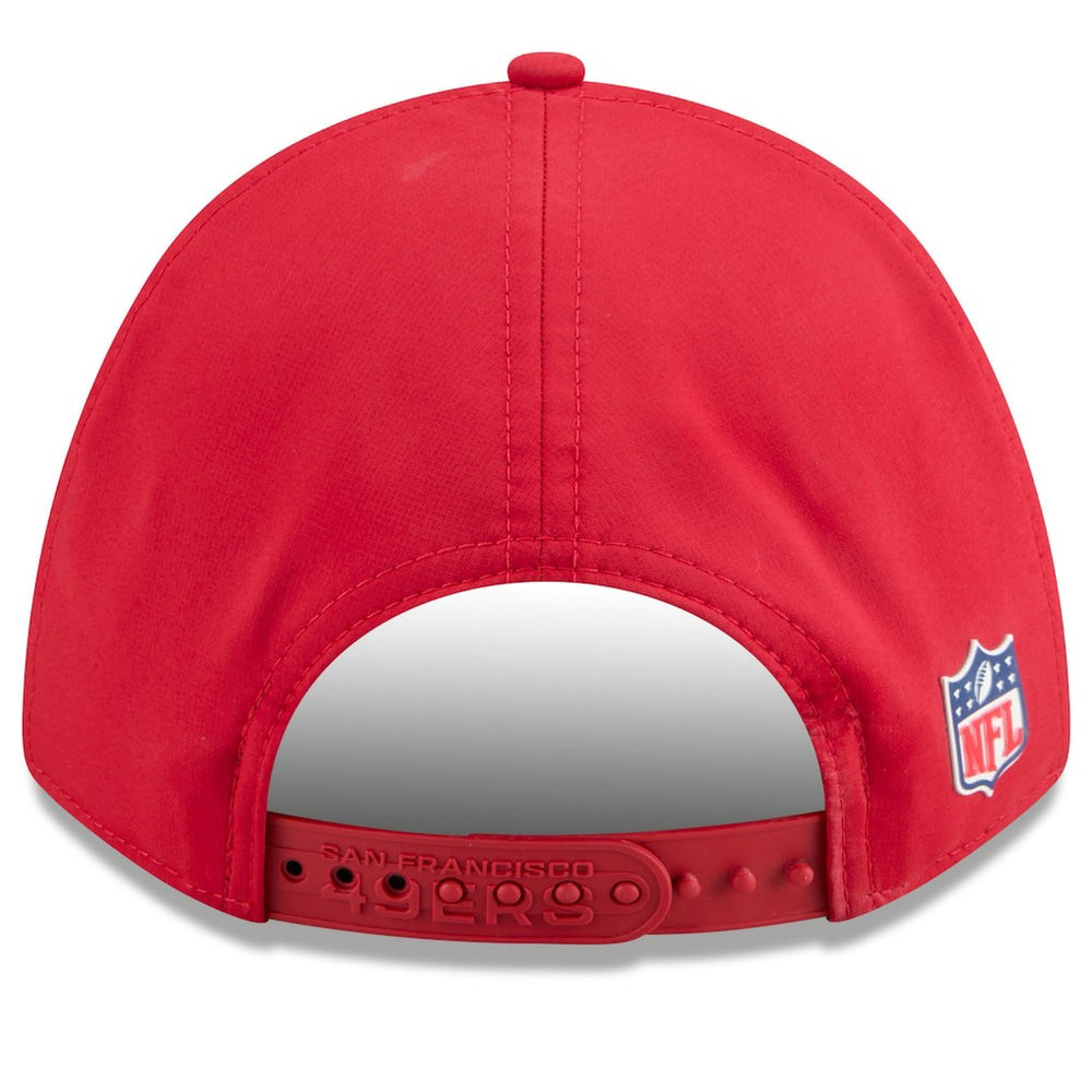 San Francisco 49ers New Era 2025 Sideline M-Crown 9FORTY Adjustable Hat - Scarlet on sale