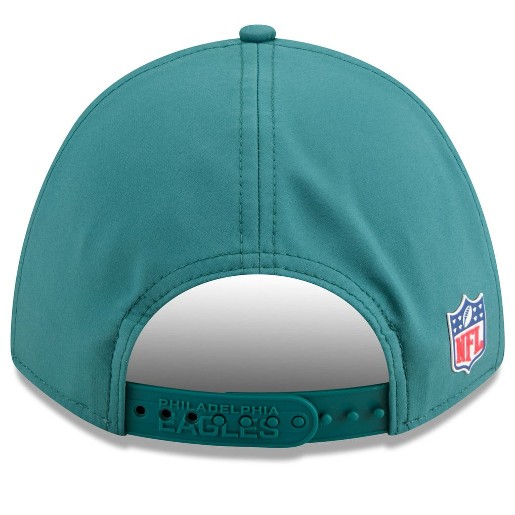 Philadelphia Eagles New Era 2025 Sideline M-Crown 9FORTY Adjustable Hat - Midnight Green sale