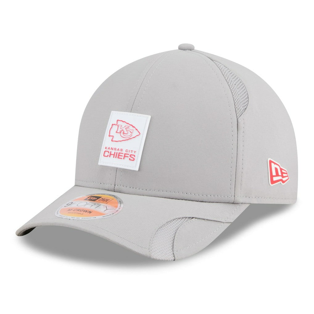 Kansas City Chiefs New Era 2025 Sideline M-Crown 9FORTY Adjustable Hat - Gray discount
