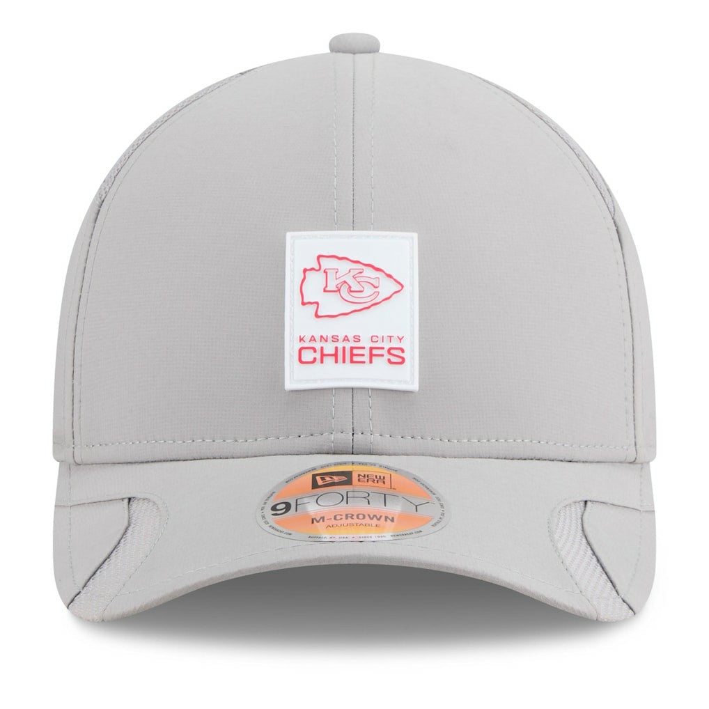 Kansas City Chiefs New Era 2025 Sideline M-Crown 9FORTY Adjustable Hat - Gray discount