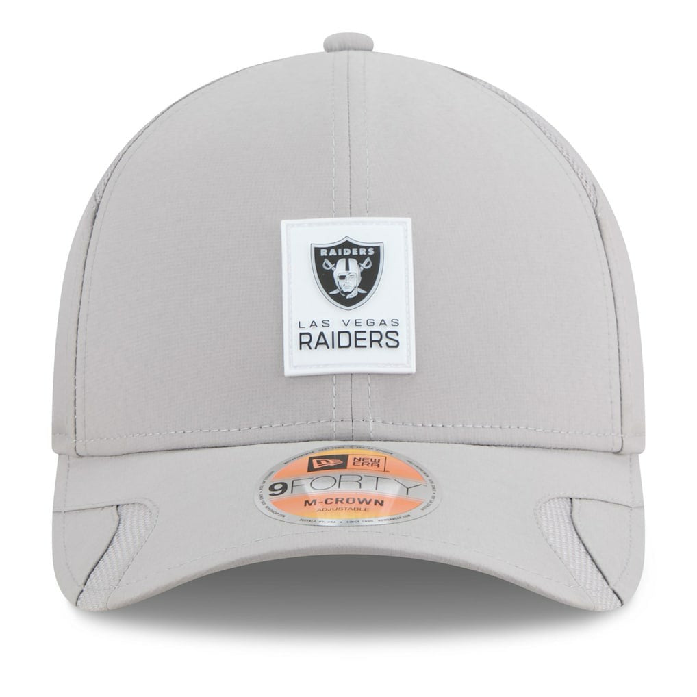 Las Vegas Raiders New Era 2025 Sideline M-Crown 9FORTY Adjustable Hat - Gray for sale