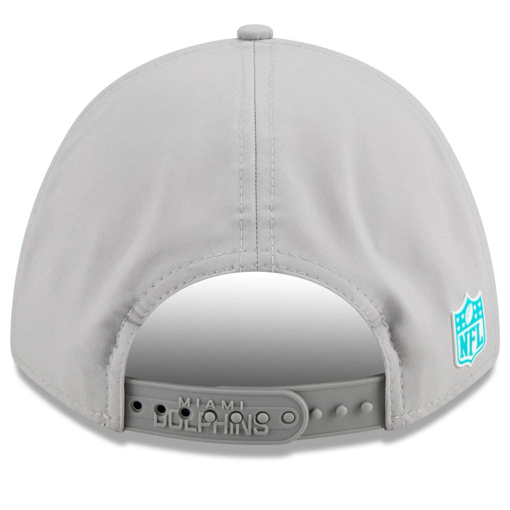 Miami Dolphins New Era 2025 Sideline M-Crown 9FORTY Adjustable Hat - Gray cheap