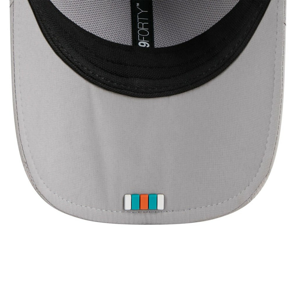 Miami Dolphins New Era 2025 Sideline M-Crown 9FORTY Adjustable Hat - Gray cheap