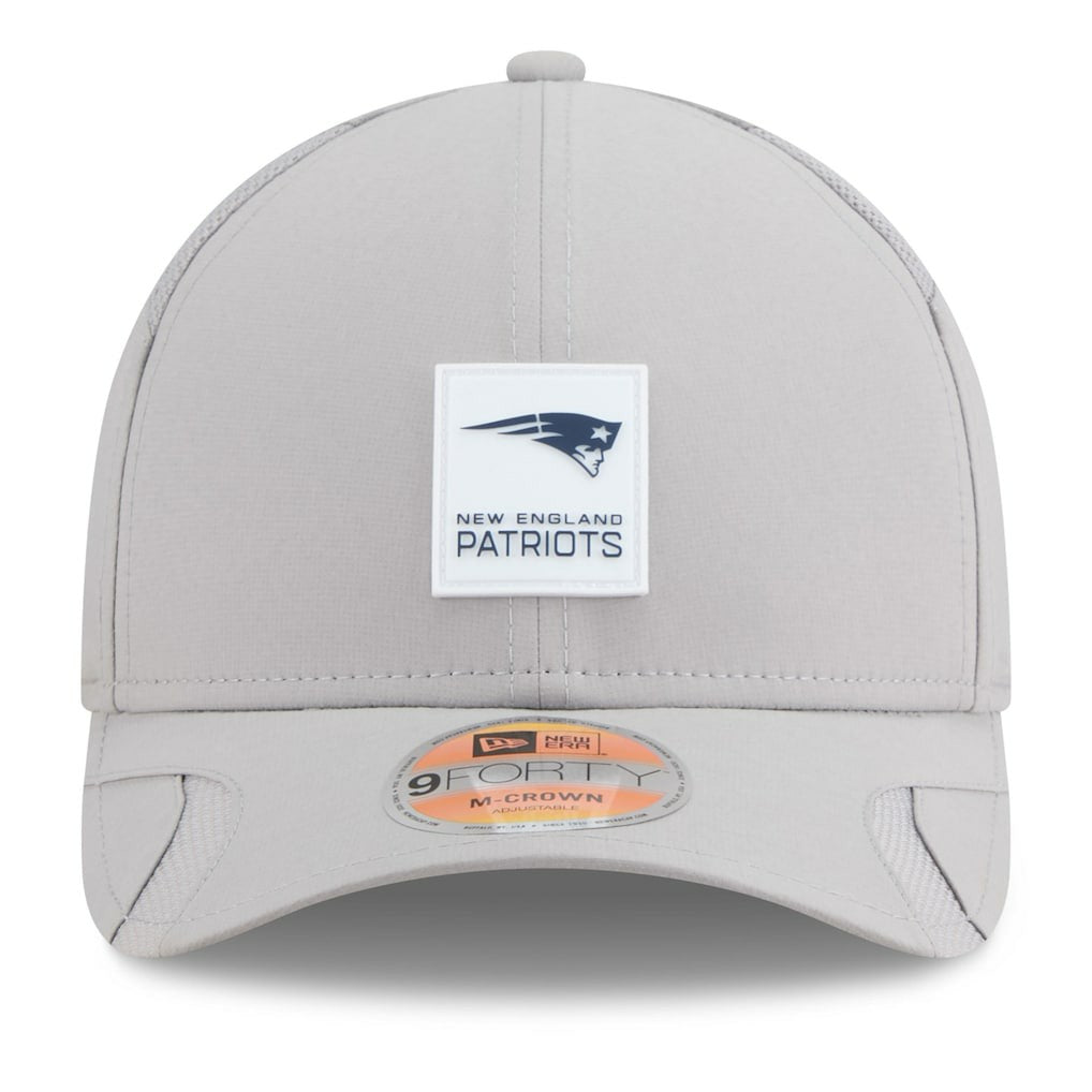 New England Patriots New Era 2025 Sideline M-Crown 9FORTY Adjustable Hat - Gray discount