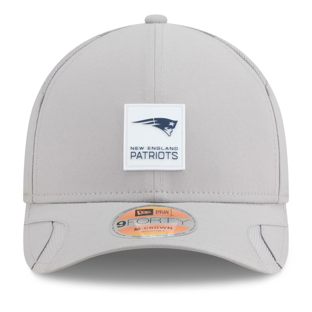 New England Patriots New Era 2025 Sideline M-Crown 9FORTY Adjustable Hat - Gray discount