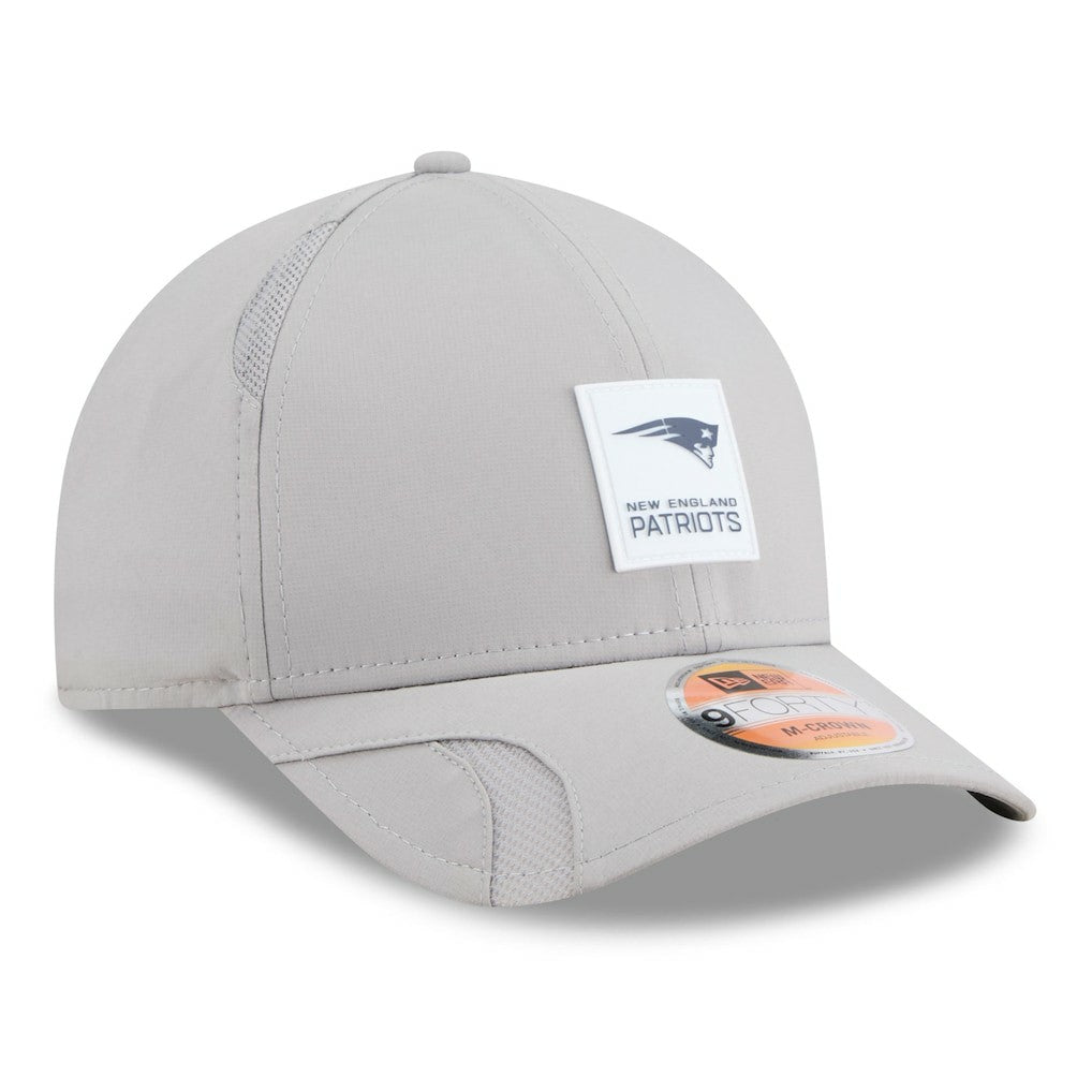 New England Patriots New Era 2025 Sideline M-Crown 9FORTY Adjustable Hat - Gray discount