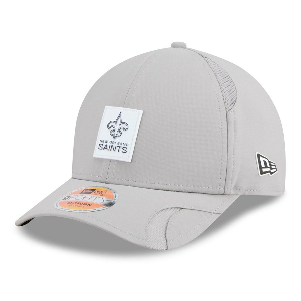 New Orleans Saints New Era 2025 Sideline M-Crown 9FORTY Adjustable Hat - Gray for sale