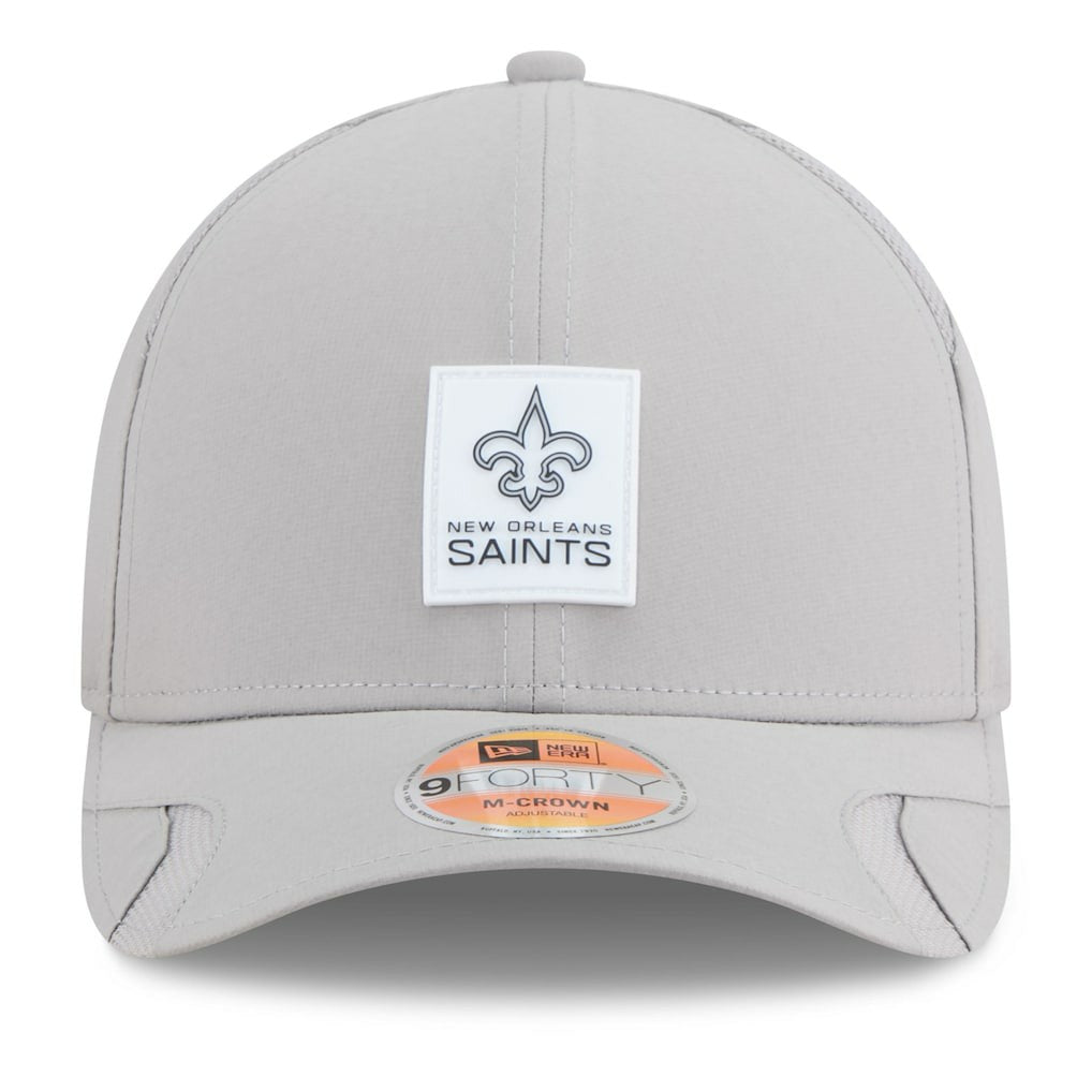 New Orleans Saints New Era 2025 Sideline M-Crown 9FORTY Adjustable Hat - Gray for sale