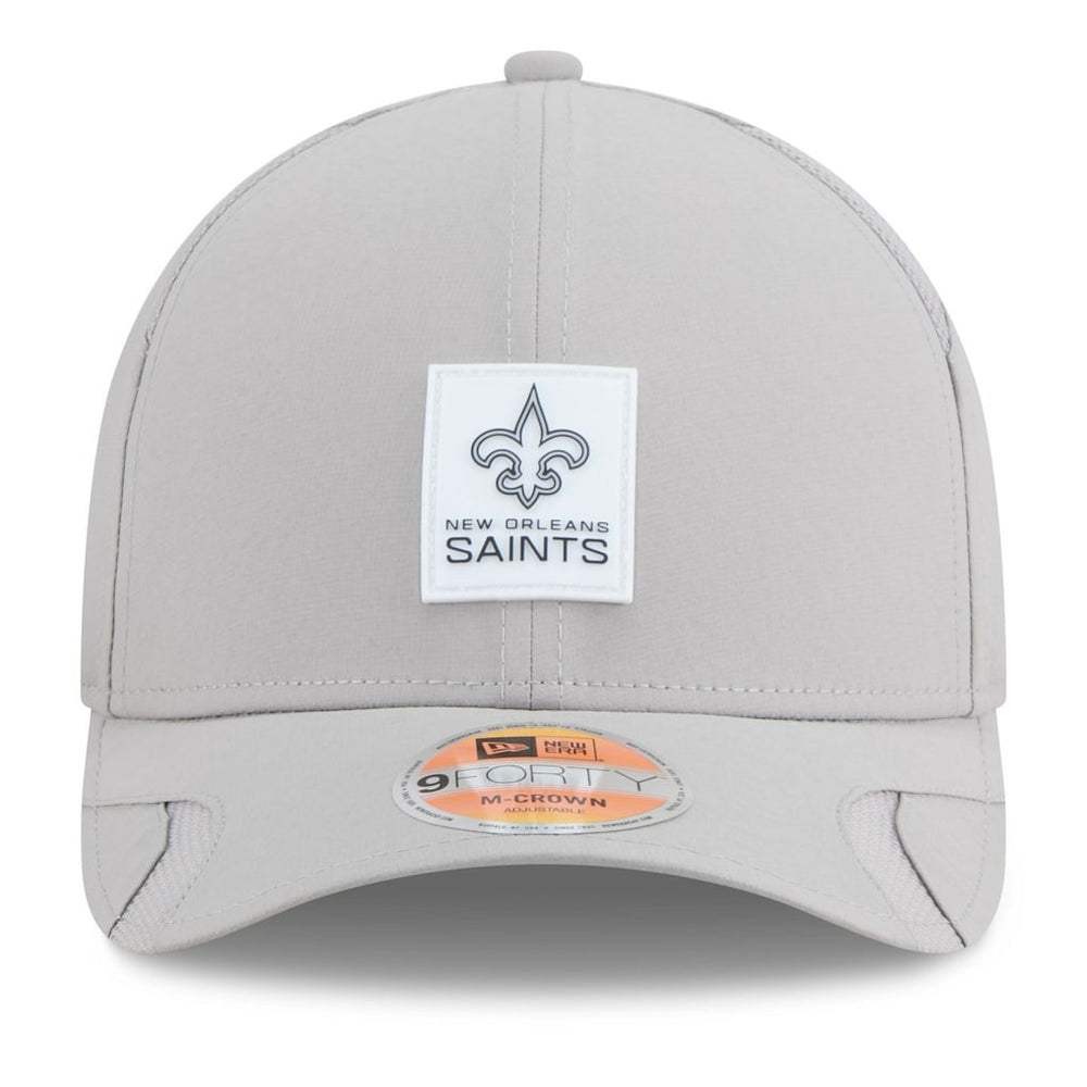 New Orleans Saints New Era 2025 Sideline M-Crown 9FORTY Adjustable Hat - Gray for sale