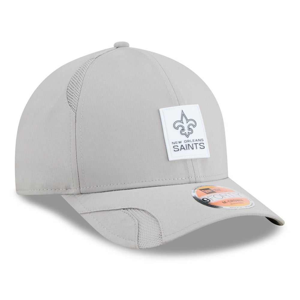 New Orleans Saints New Era 2025 Sideline M-Crown 9FORTY Adjustable Hat - Gray for sale