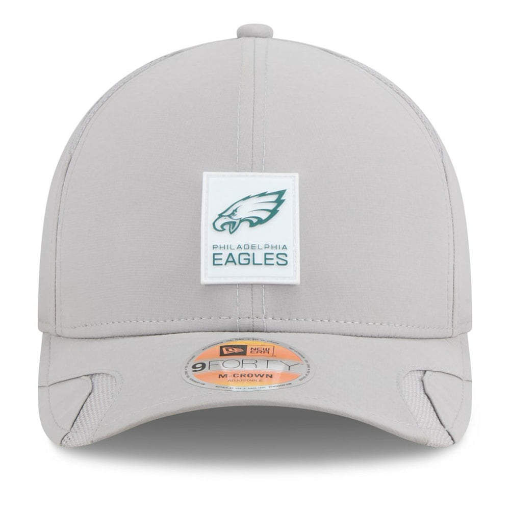 Philadelphia Eagles New Era 2025 Sideline M-Crown 9FORTY Adjustable Hat - Gray for sale